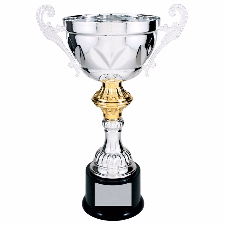 14-1/2" Tall Silver Metal Cup Trophy