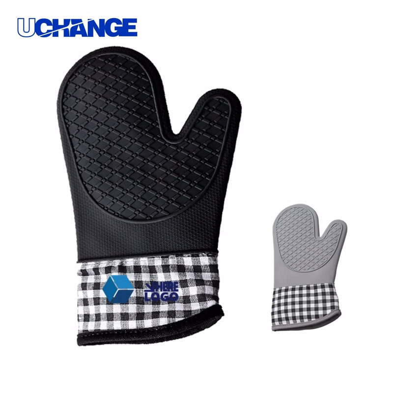 Silicone Mitts 600F Heat Resistant for Kitchen Use
