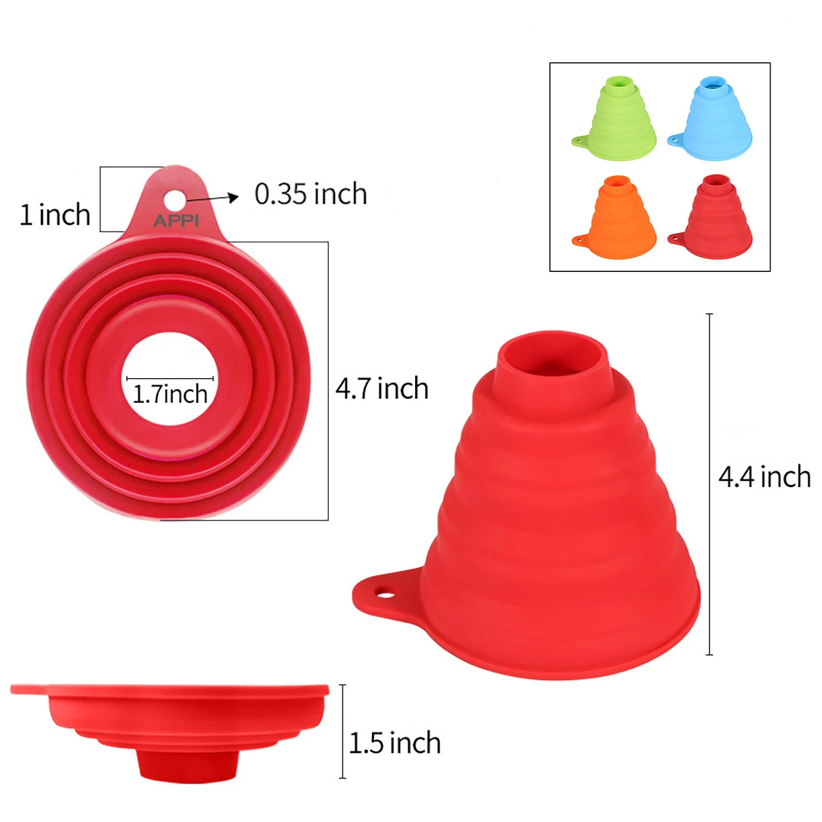 Food Grade Folding Silicone Funnel 1