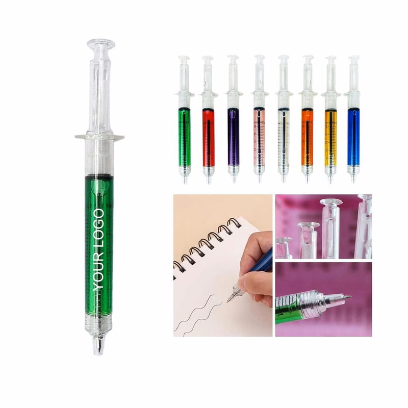Syringe Ballpoint Pen 5.71" x 0.4" with Realistic Details and Customization
