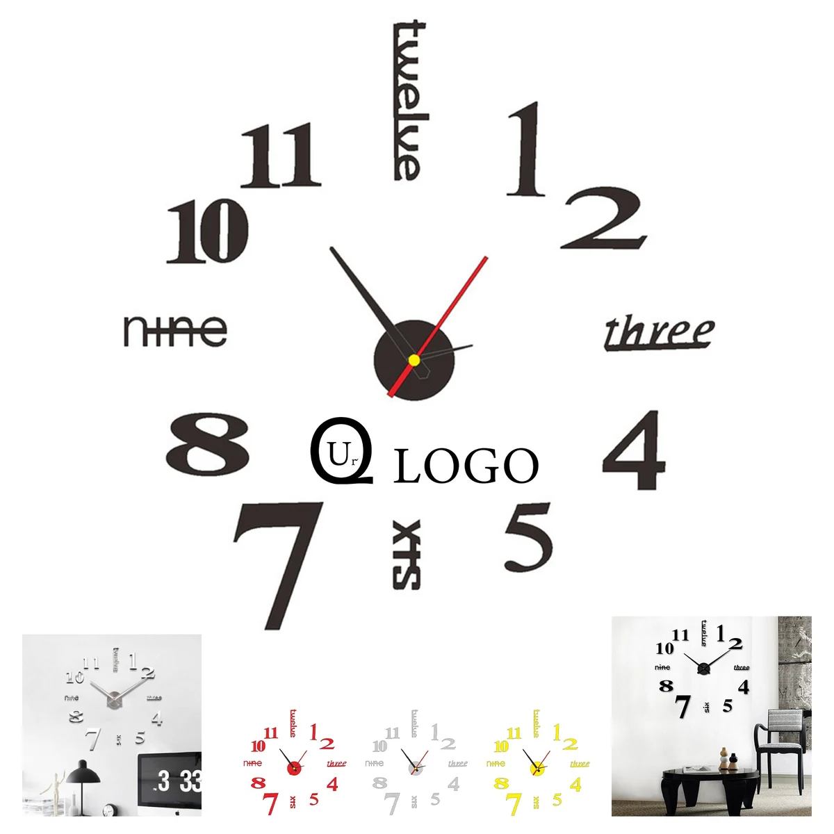 Wall Sticker Diy Clock 1