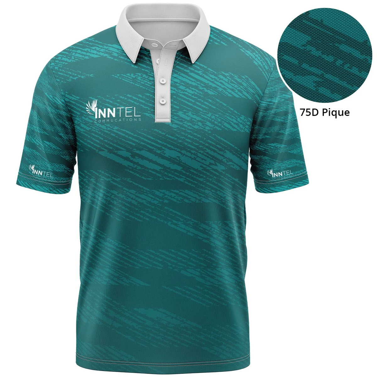 Unisex 75D Pique Sublimation Full Color Polo Shirt 1