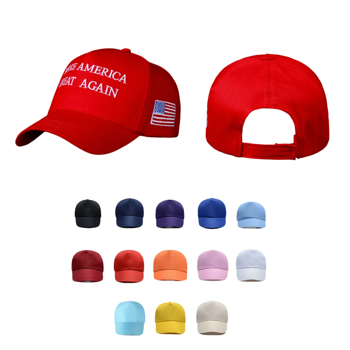 5 Panel Pure Cotton Baseball Caps 1