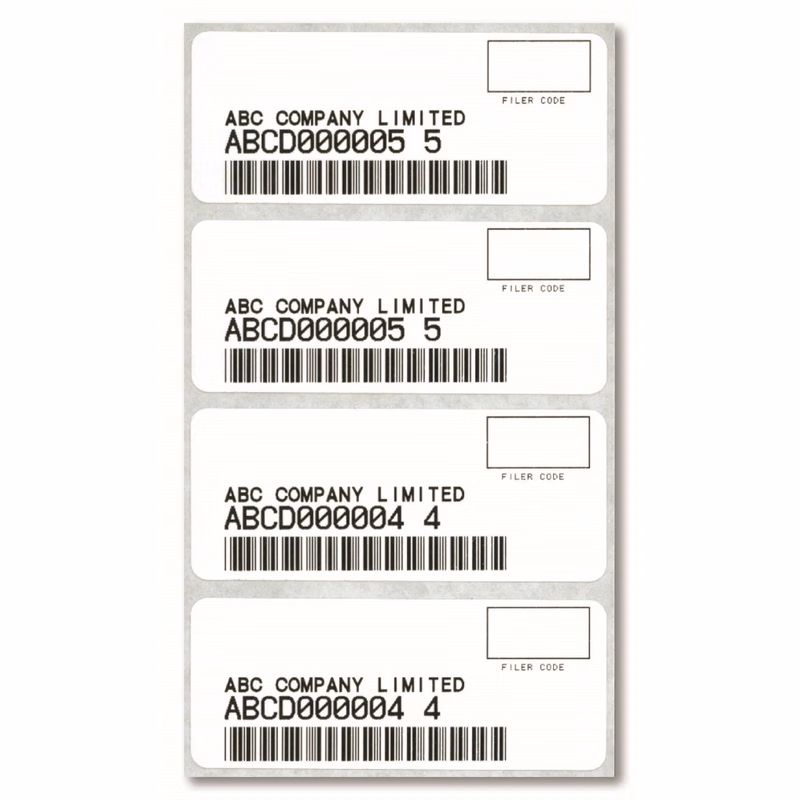 PAPS Bar Code Labels