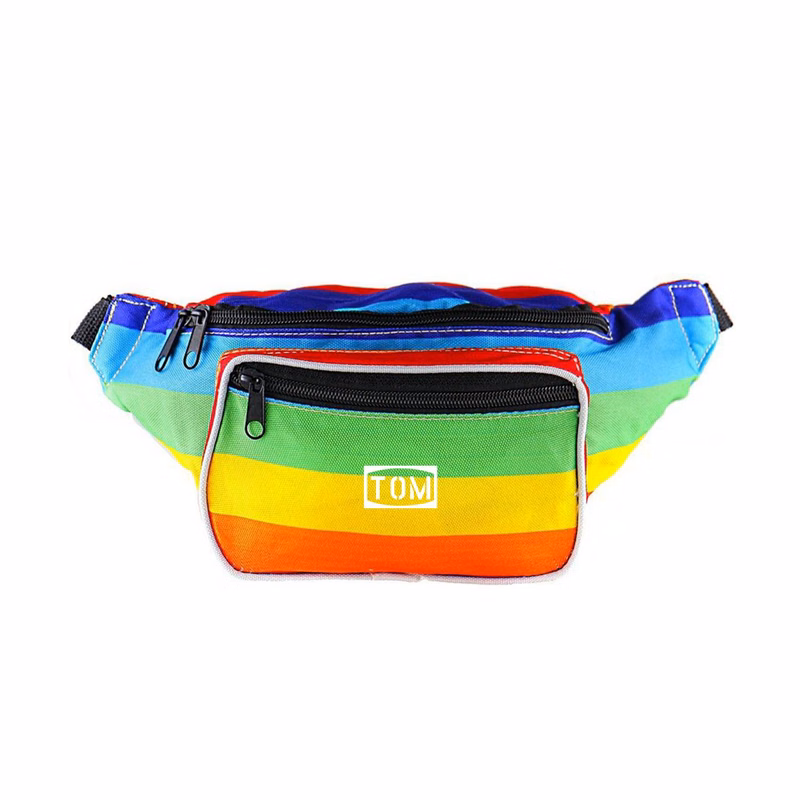 Outdoor Sports Men's Colours Rainbow Waist Fanny Pack
