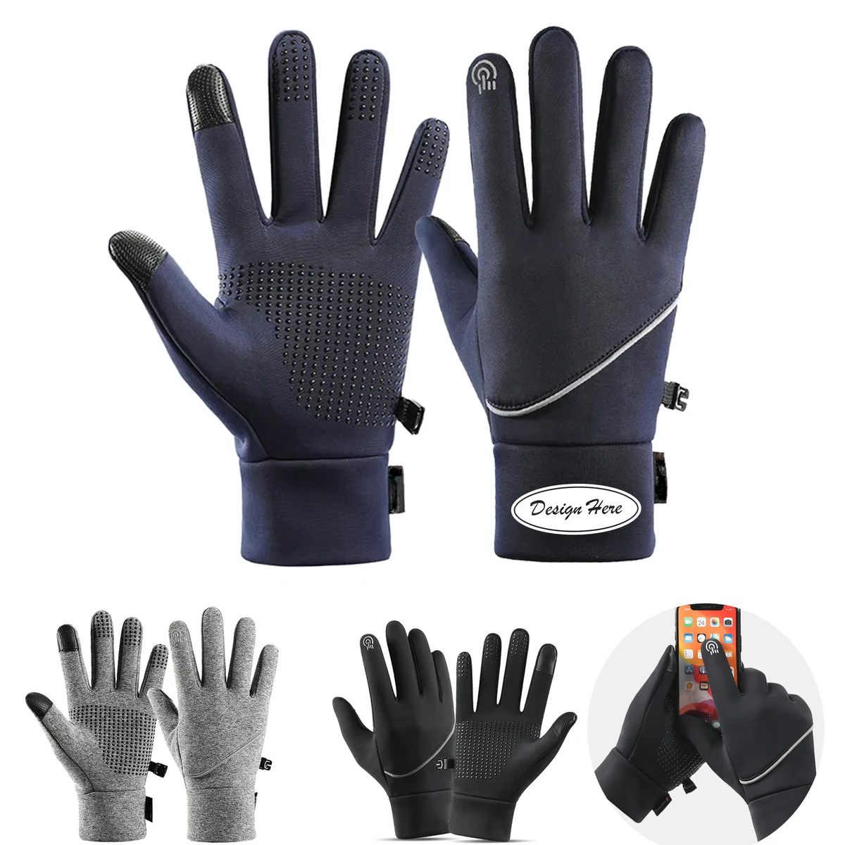 Windproof Water-Resistant Thermal Touch Screen Gloves 1