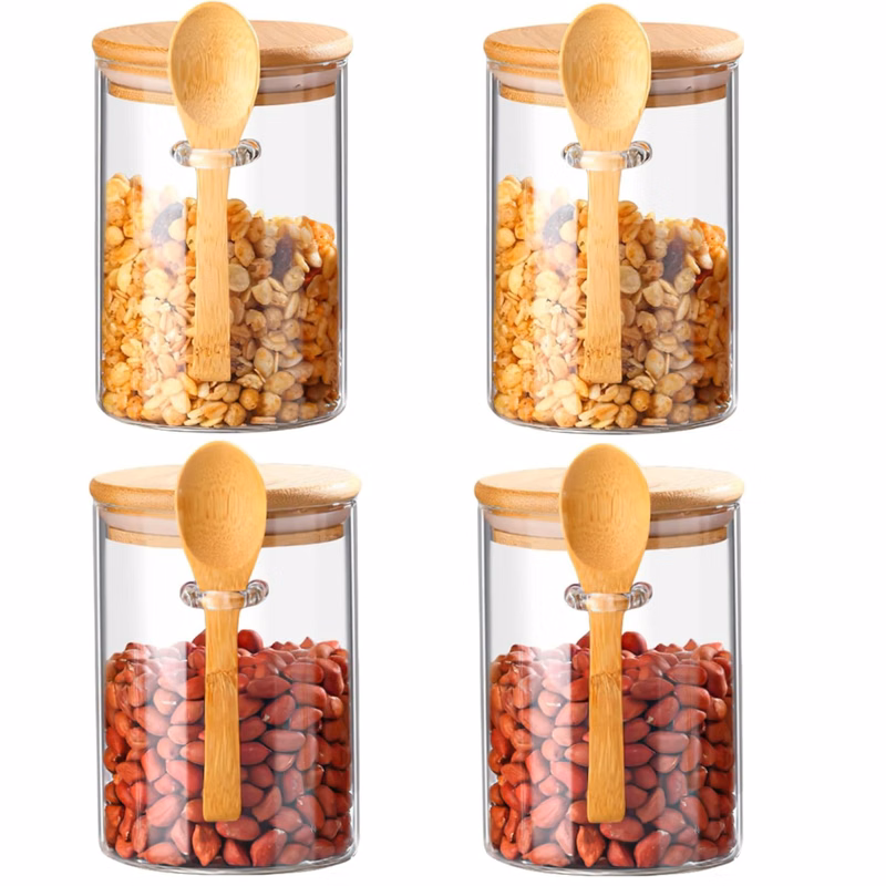 Jars With Bamboo Lids