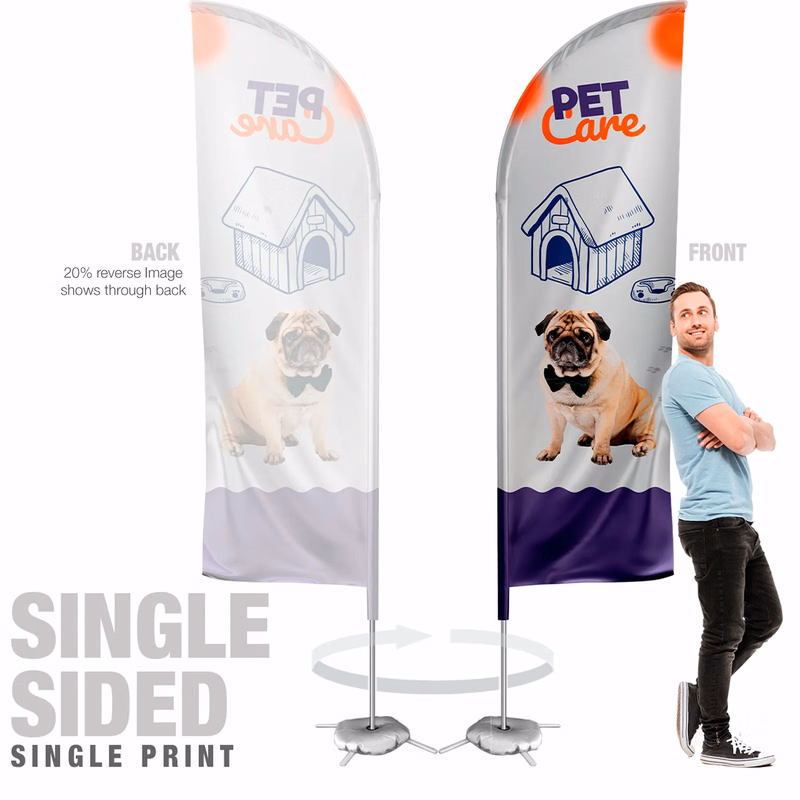 Feather Flag Single  Sided 10ft Graphic