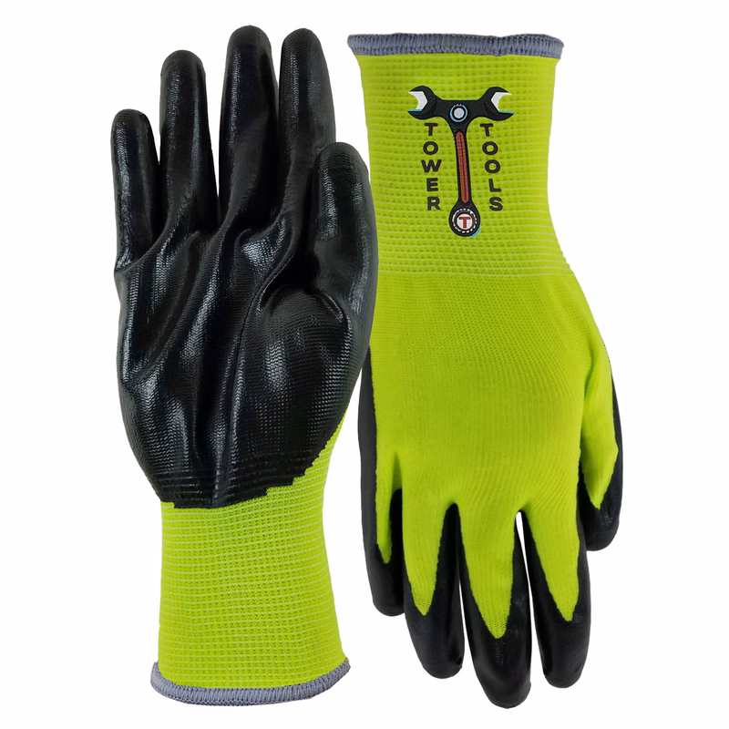 Nitrile Coated Safety Gloves with Oversized DTF