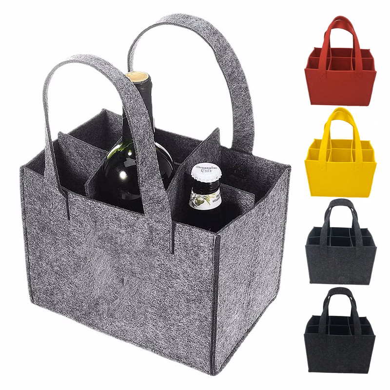 Felt Wine Tote Bag