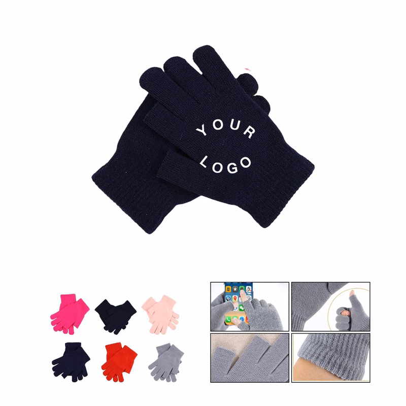 Winter Knit Gloves Thumb and Finger Open Design