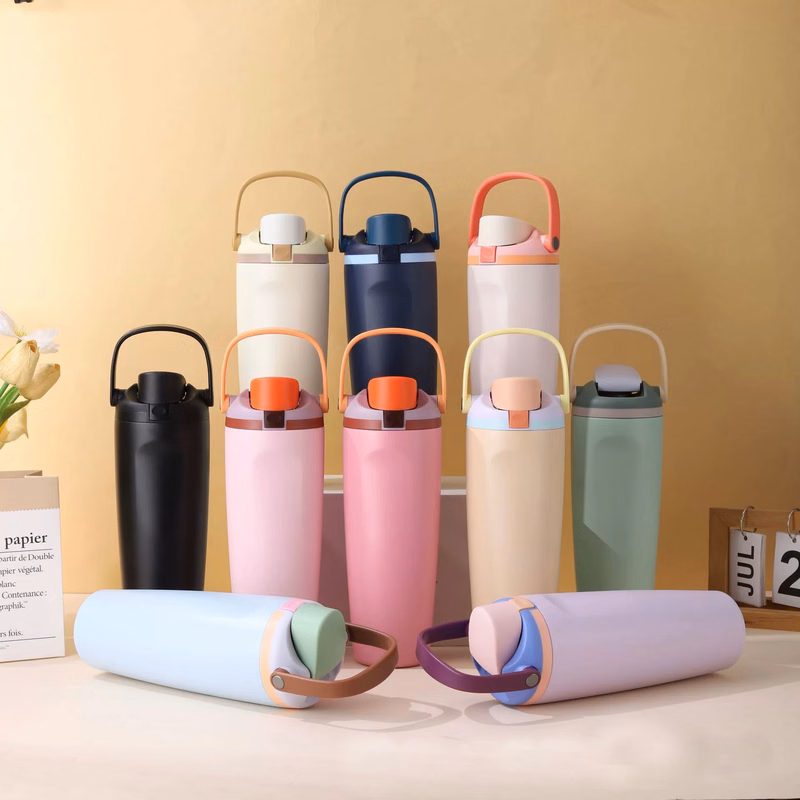 30oz. Stainless Steel Insulated Mug with Handle
