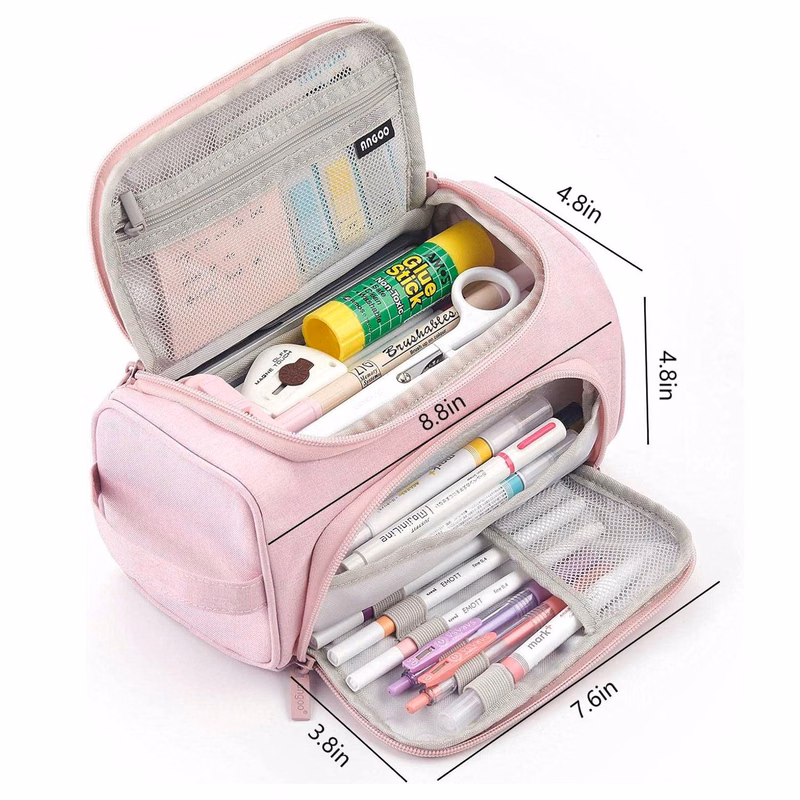 Large Capacity Multi-functional Double-decker Stationery Box