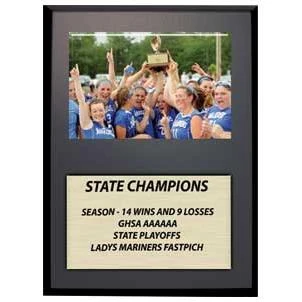 Plaque: 9x12" Black Matte Finish, 7x5" Photo cover 1