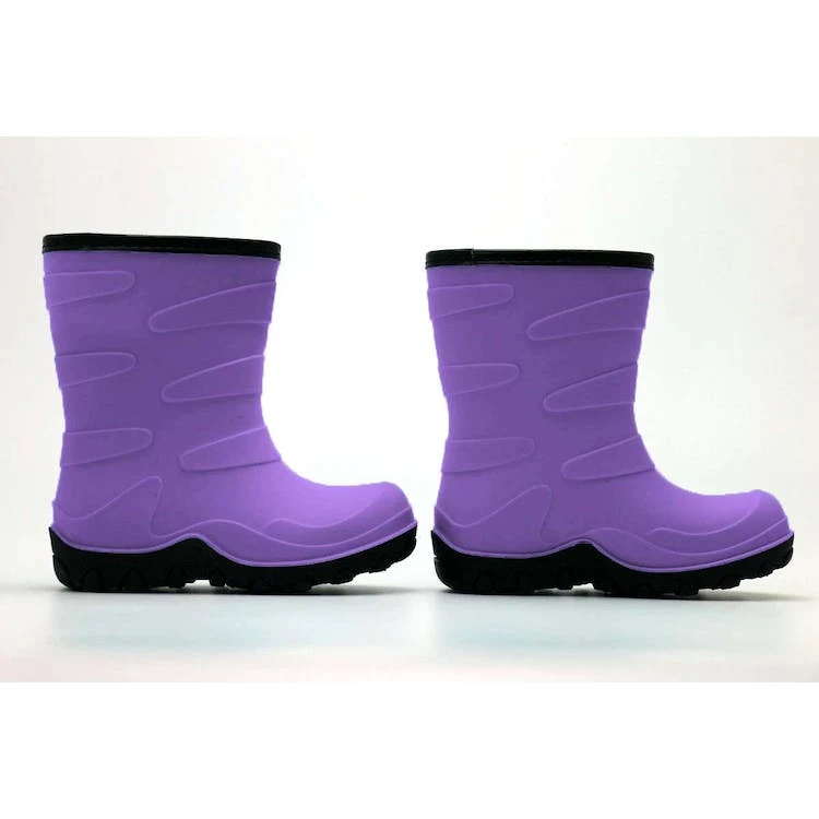 Women's Rubber Boots - Purple Sherpa Lined 1