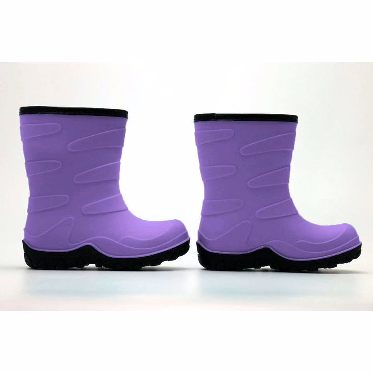 Women's Rubber Boots - Purple Sherpa Lined
