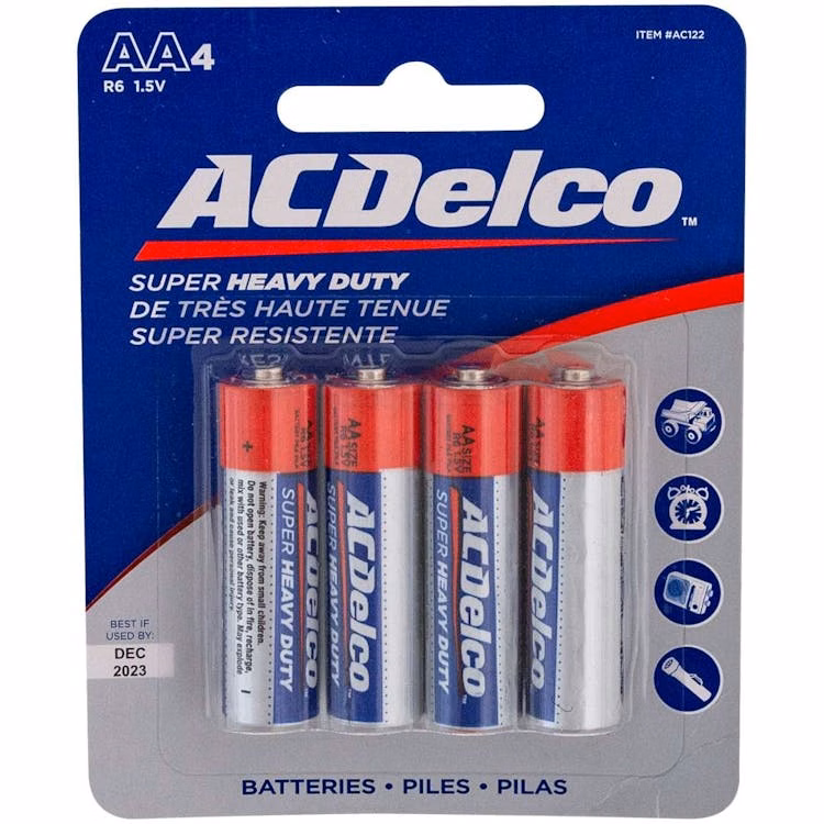 ACDelco AA Heavy Duty Batteries - 4 Pack