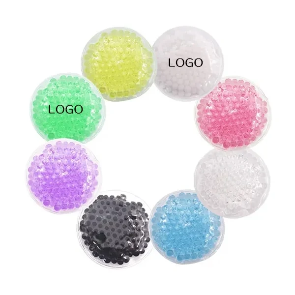 Transparent Round Ice Pack with Small Multi-Color Gel 1