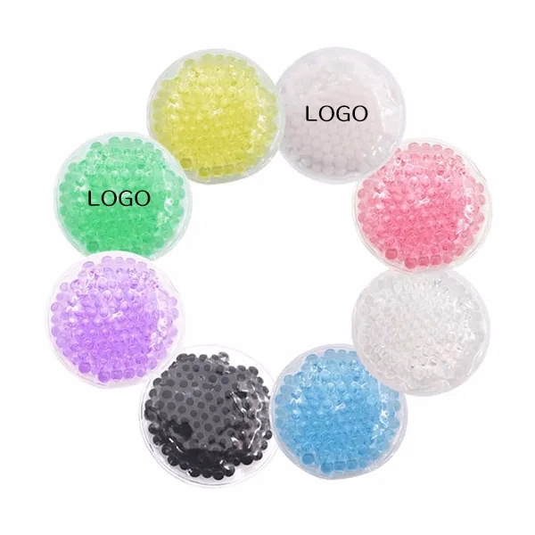 Transparent Round Ice Pack with Small Multi-Color Gel