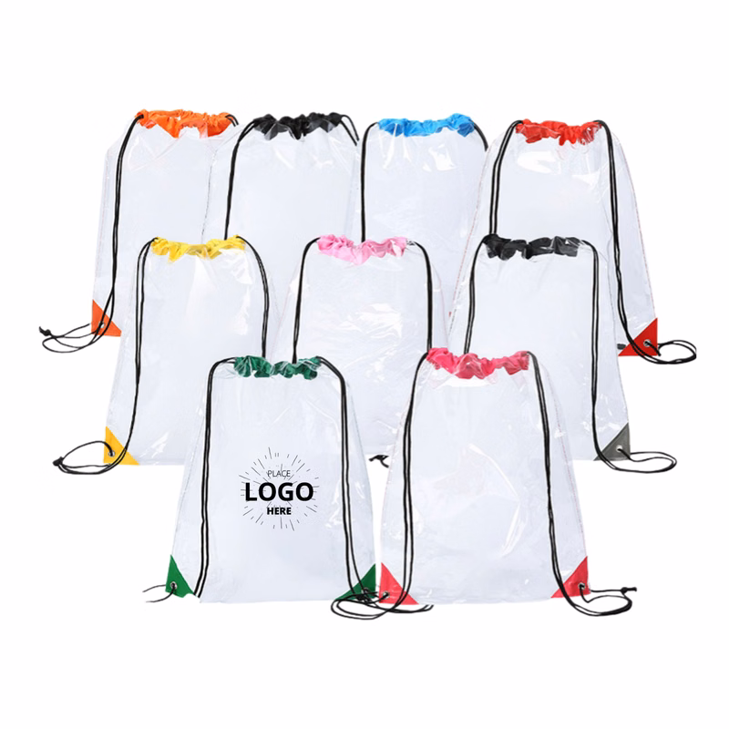 Waterproof PVC Clear Drawstring Storage Backpack