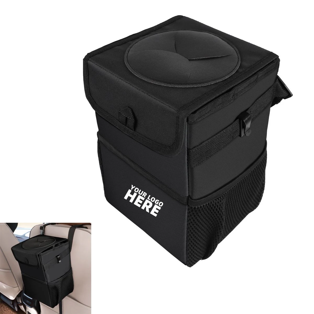 Car Trash Can With Lid 1