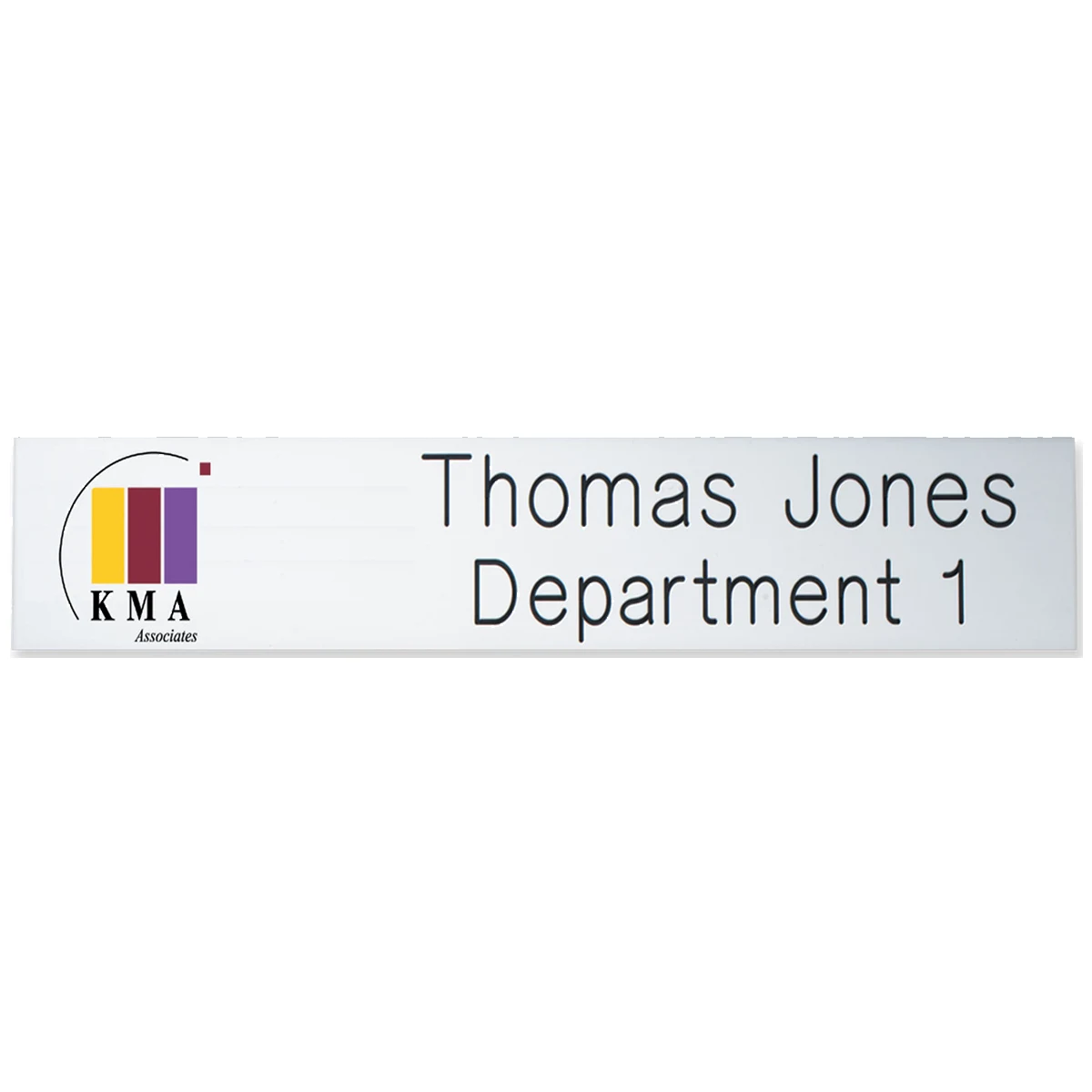 2-Ply Plastic Desk & Wall Plate Engraved and Printed: 10" x 2" 1