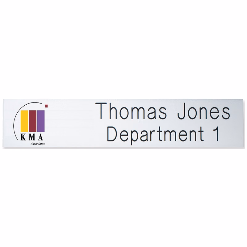 2-Ply Plastic Desk & Wall Plate Engraved and Printed: 10" x 2"