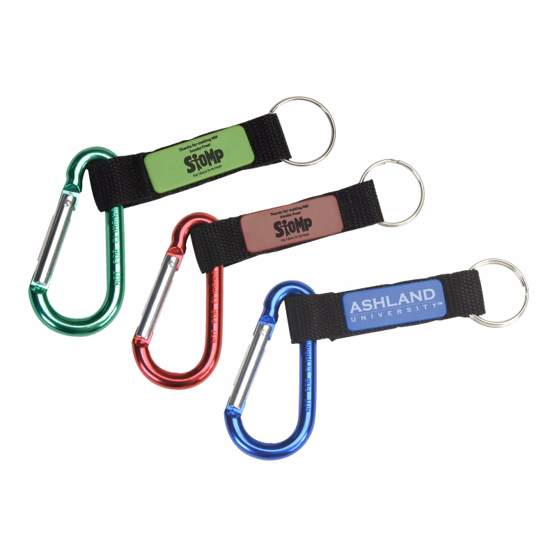 Clearance Item! Anodized Carabiner w/Tag Keyring