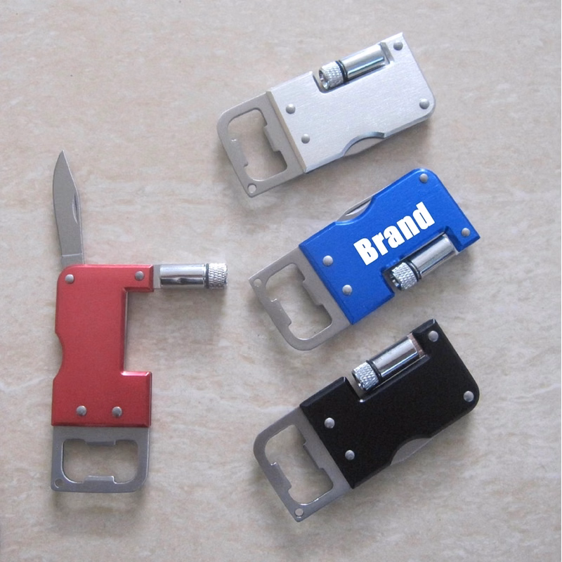 Mutifuncation Tool Bottle Opener with Led Knife