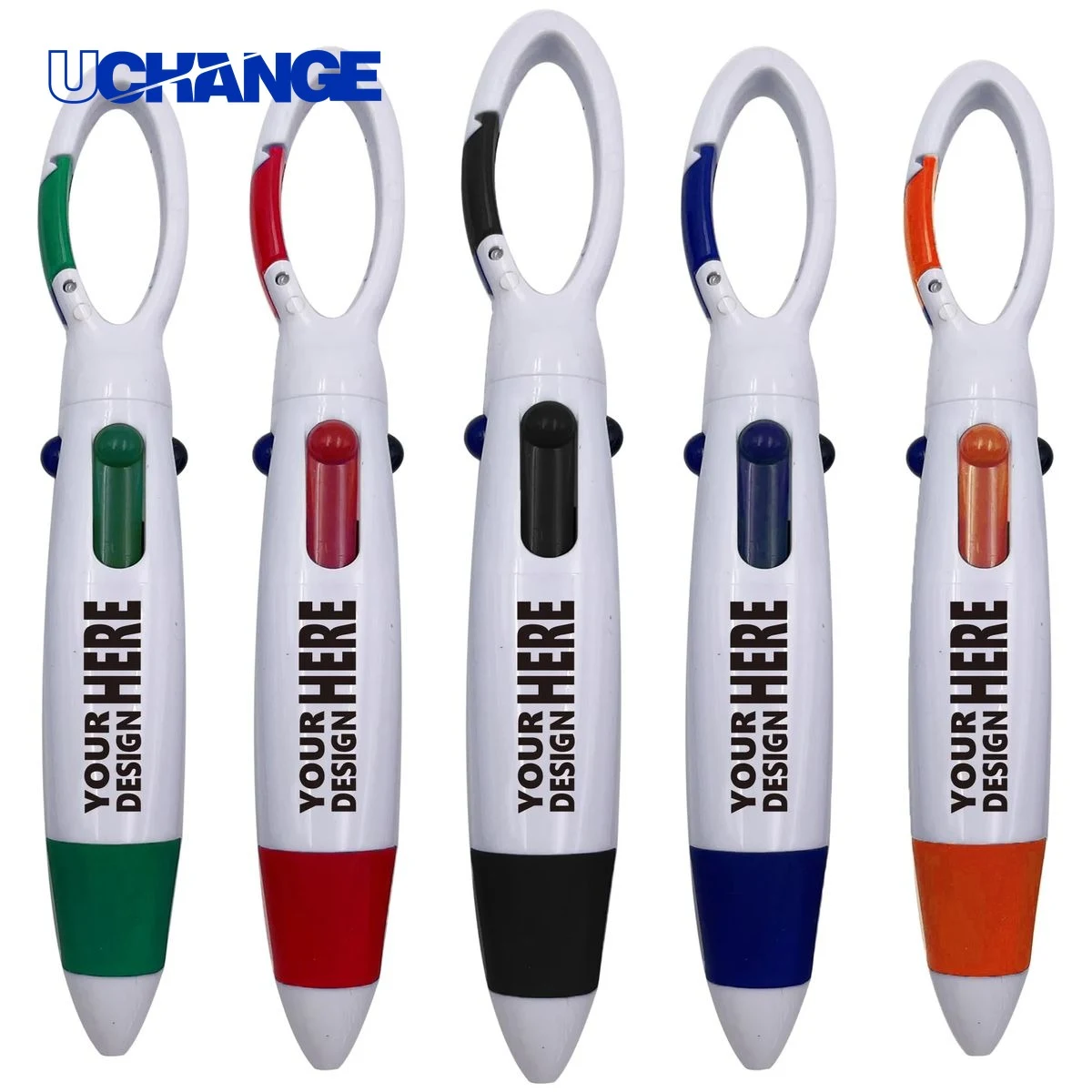 4-in-1 Plastic Carabiner Quatro Pen for Outdoors 1
