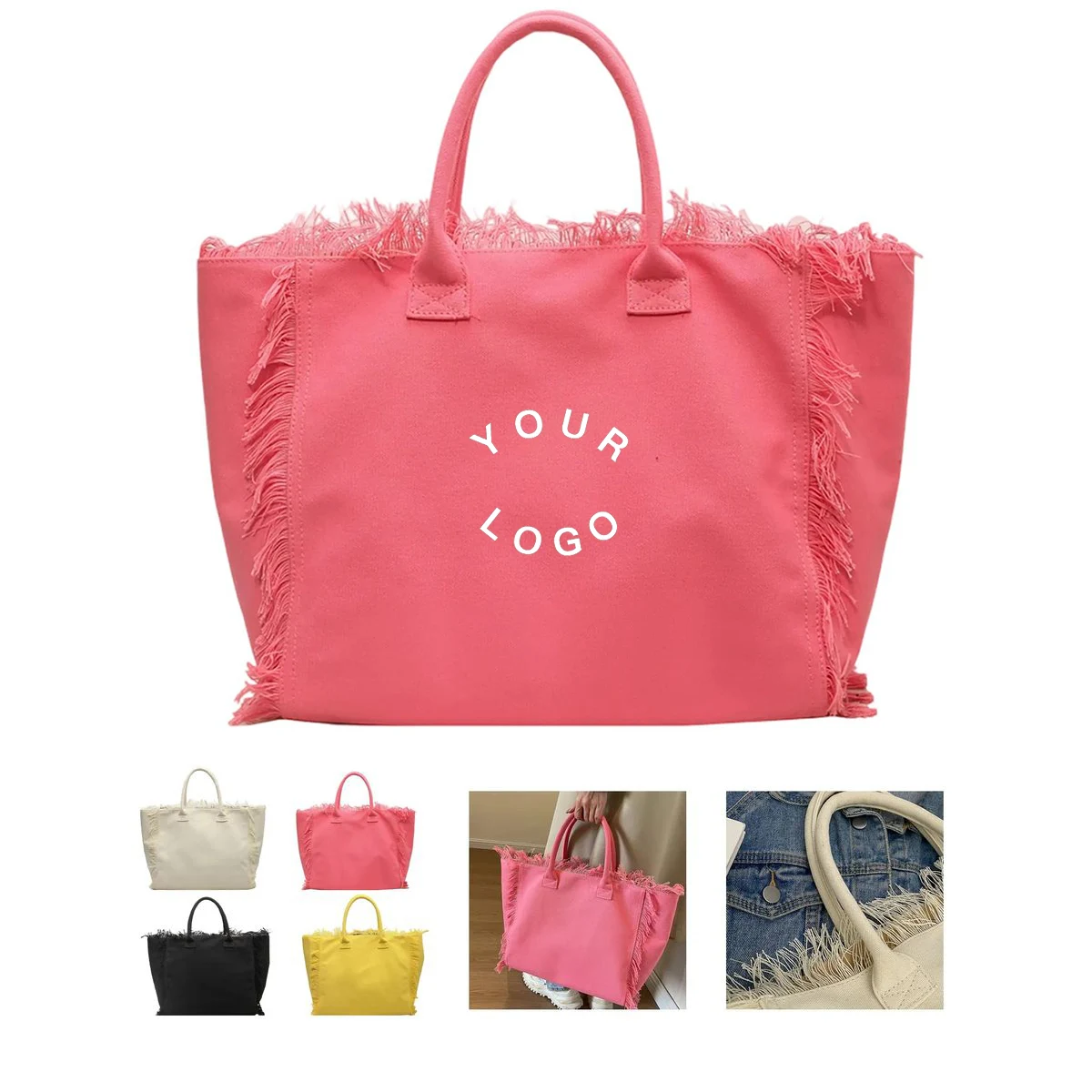 Beach Ready Tote with Tasseled Design 1