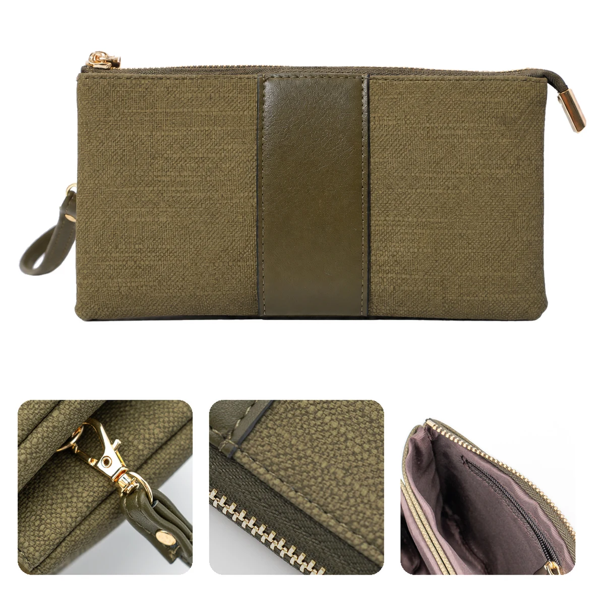 Lightweight Long Wallet with Phone Storage 1