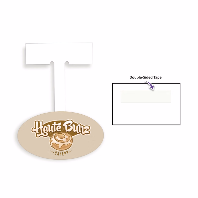 Oval Shelf Talkers with Double Sided Tape