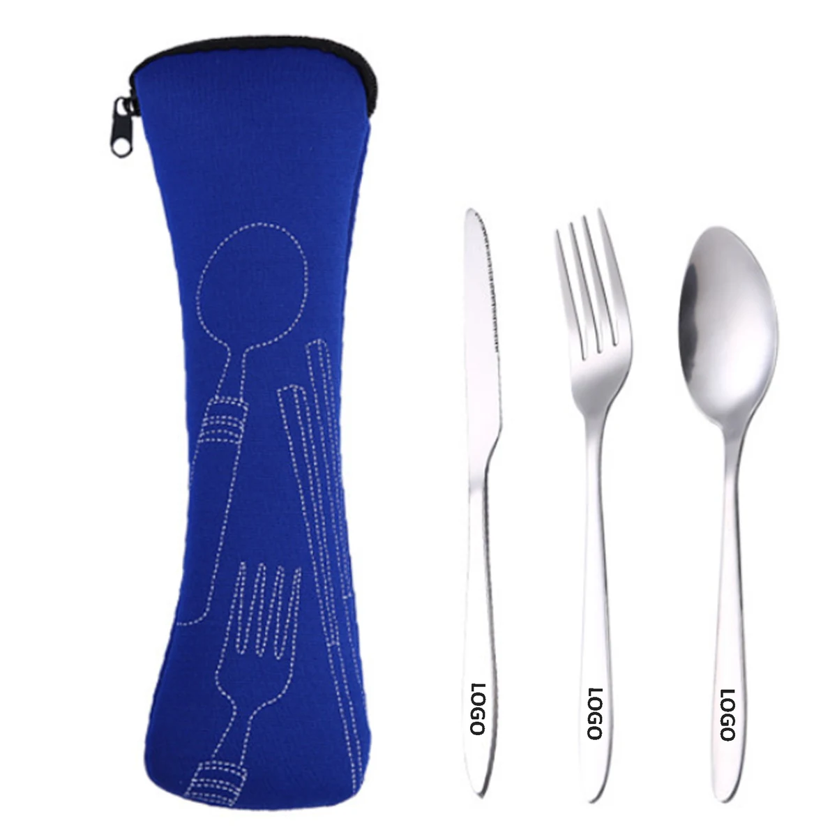Knife Fork Spoon Set With Pouch 1