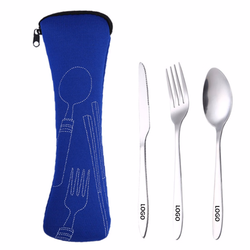 Knife Fork Spoon Set With Pouch