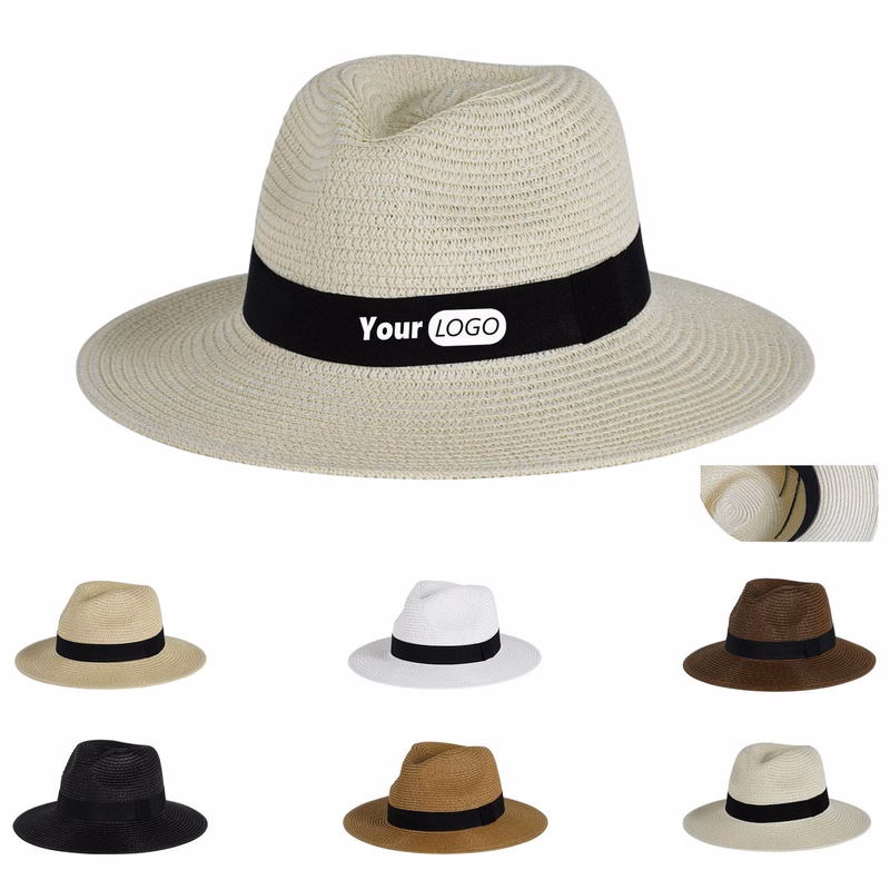 Wide Brim Straw Panama Fedora Hat