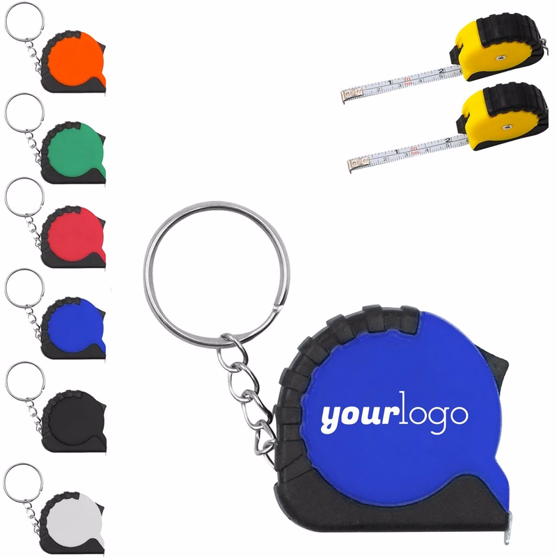 Compact Keychain Tape Measure with Dual Scales