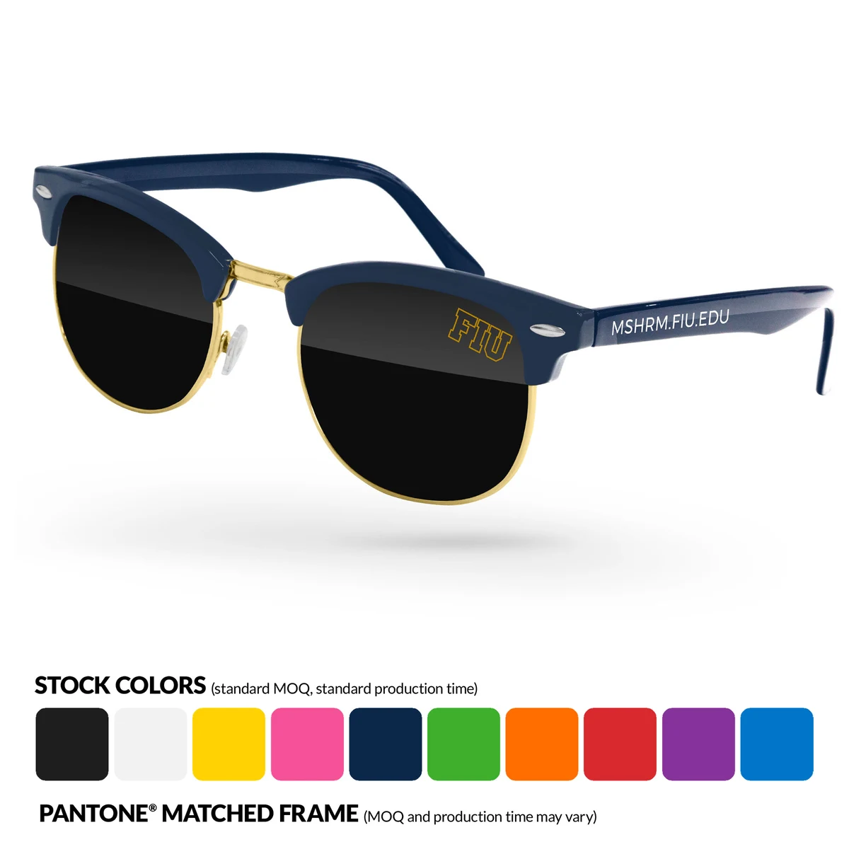 Metal Club Promotional Sunglasses w/ Lens + Temple Imprints 1