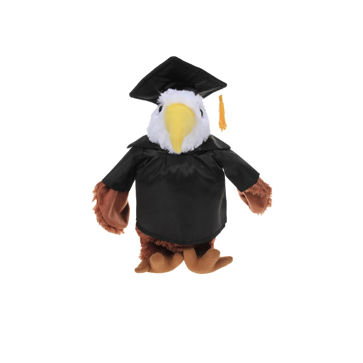 Soft Plush Sitting Eagle with Graduation Cap & Gown 1