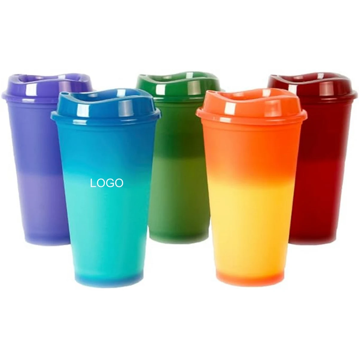 16Oz Pp Plastic Full Color Thermochromic Cup With Lid 1