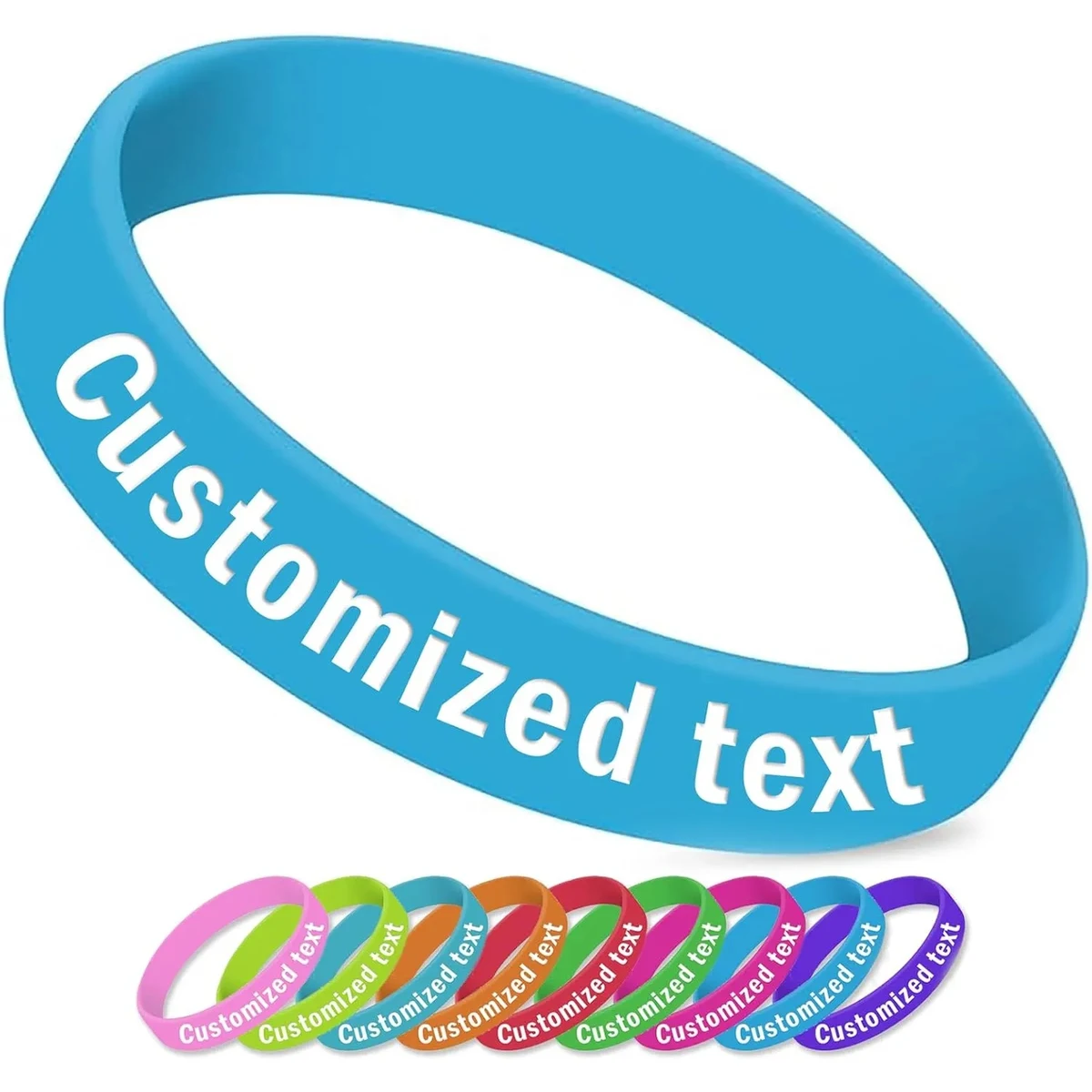 Custom embossed Printed Silicone Wristbands 1