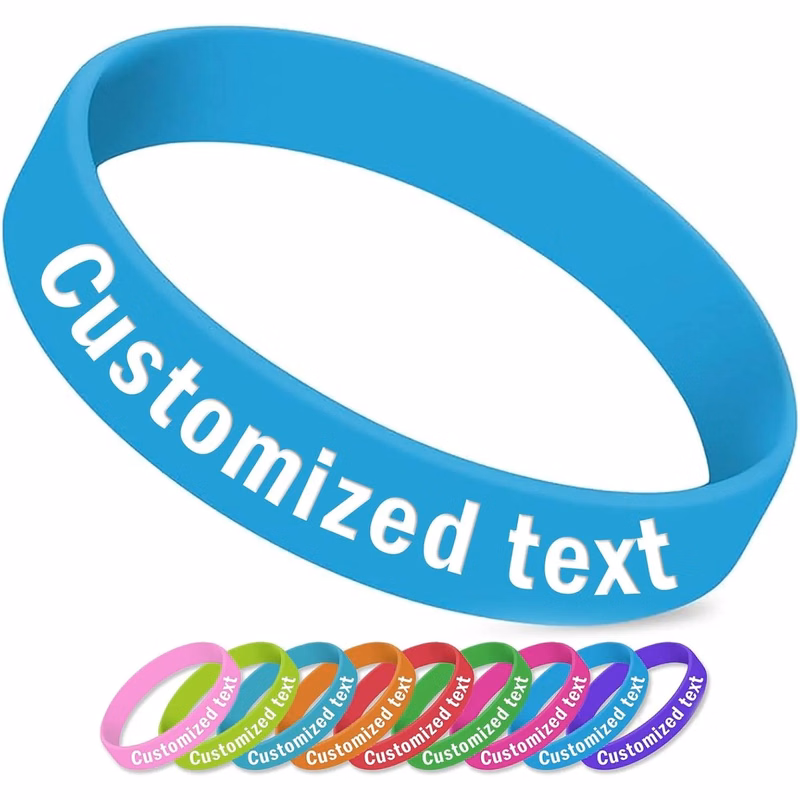 Custom embossed Printed Silicone Wristbands