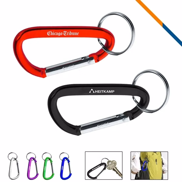 Custom Metal Carabiner Keychains with Single Latch — Durable Attachment Promotional Gear
