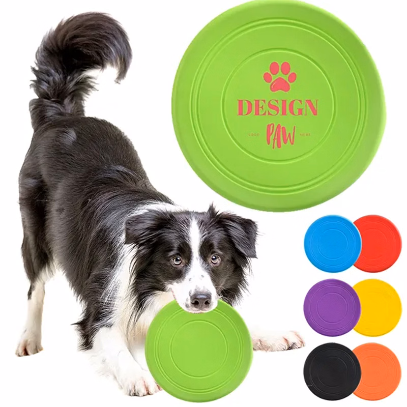 7-Inch Soft Rubber Pet Flying Disc, 7 Colors