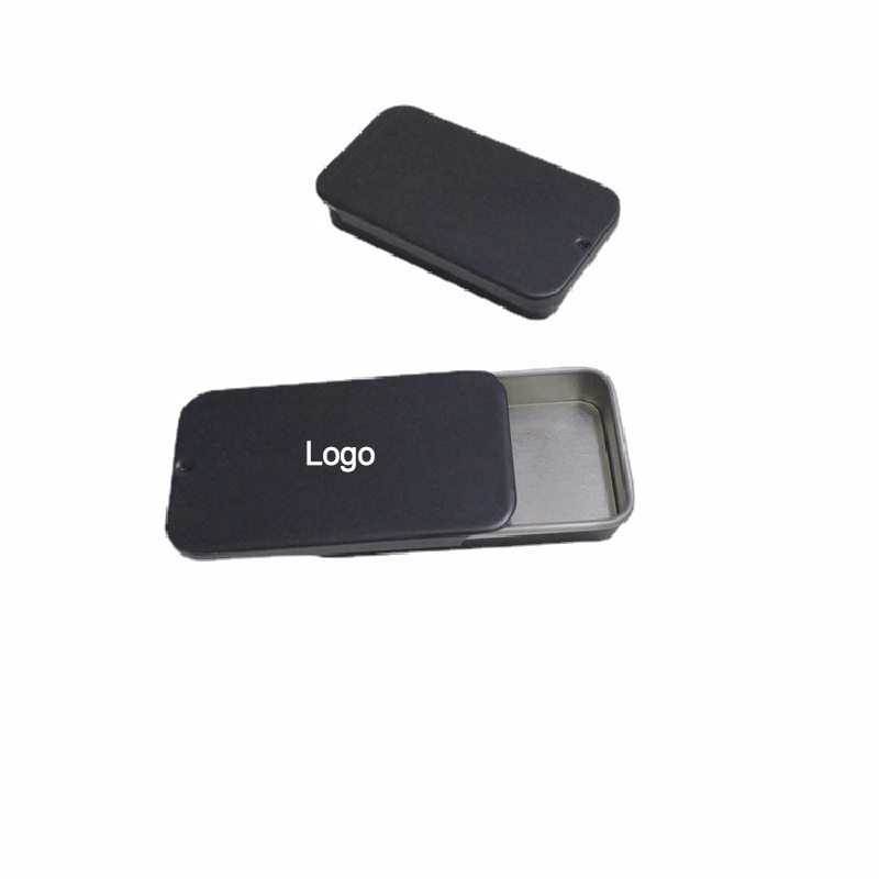 Mini Slide Black Tin Box