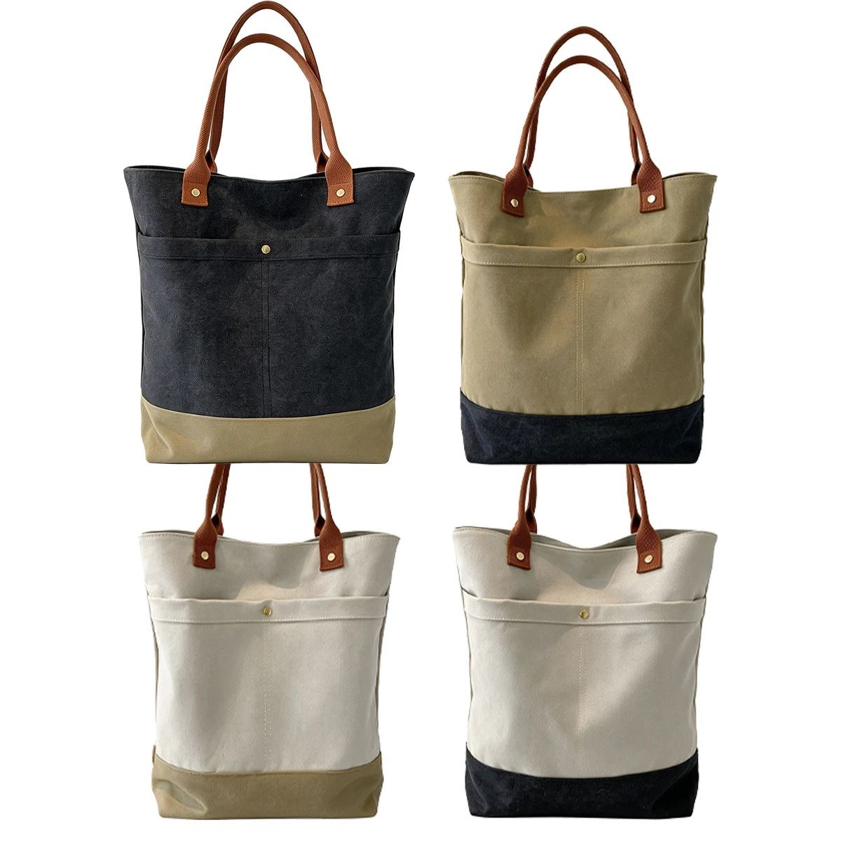 Outside Casual Canvas Tote Bag, custom tote bag with logo imprint 1