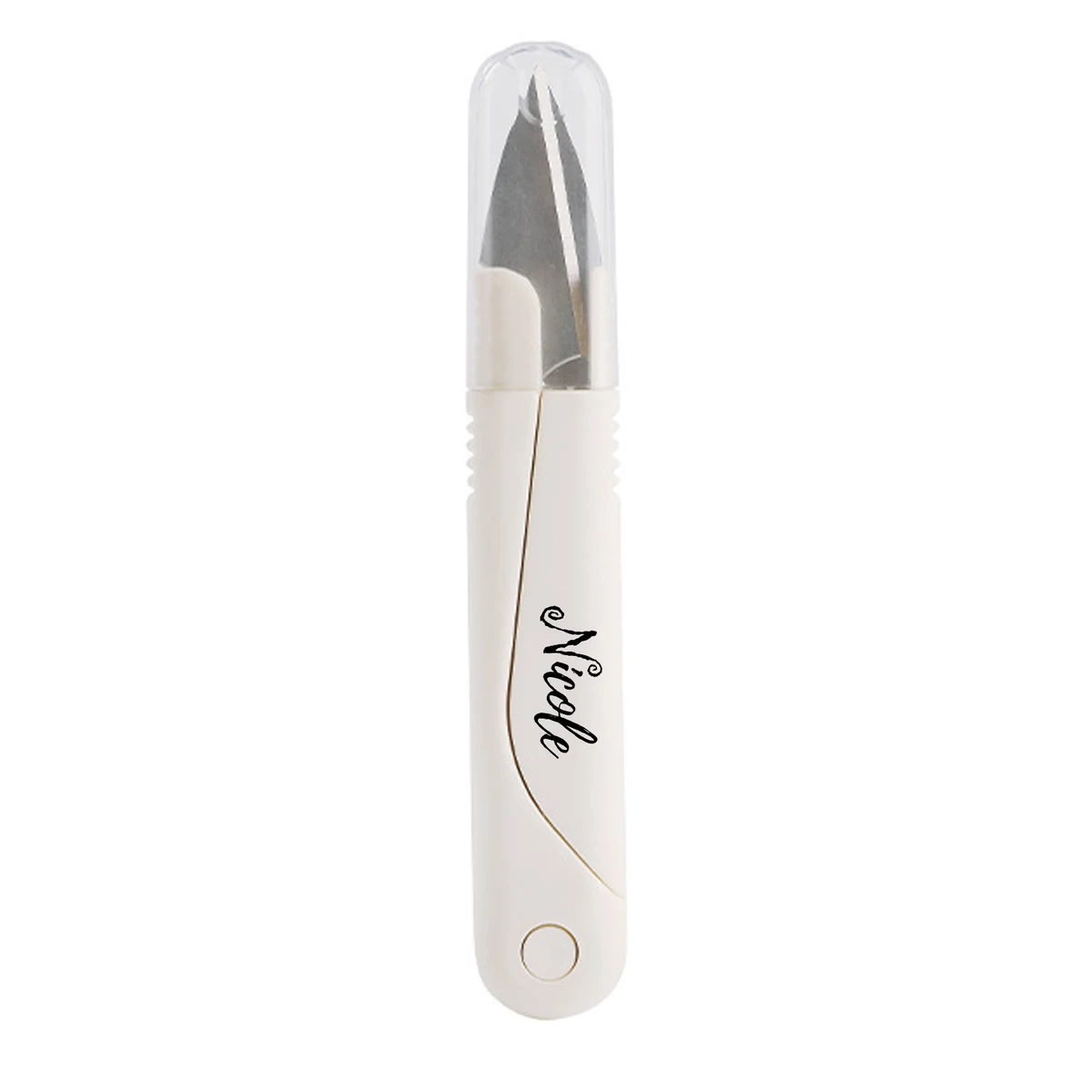 ABS Stainless Steel Spring Scissors w/ Protective Cap 1