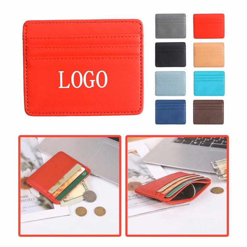 Compact PU Leather Multi-Card Slot Holder
