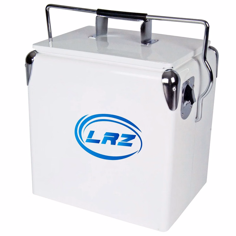 Light Retro Ice Chest Cooler with Bottle Opener 13L