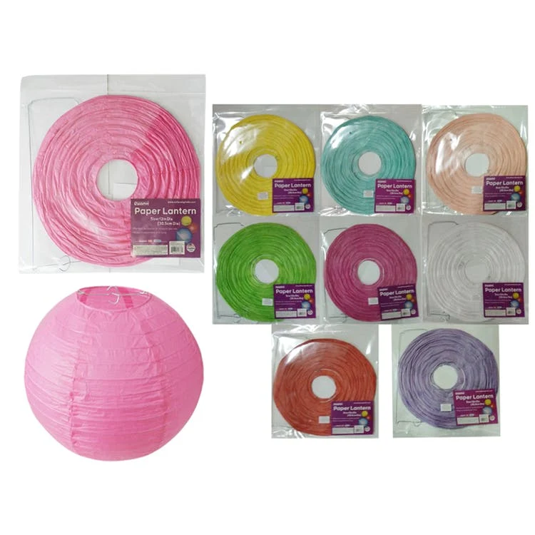 Paper Lanterns - 12" Diameter Assorted Colors 1